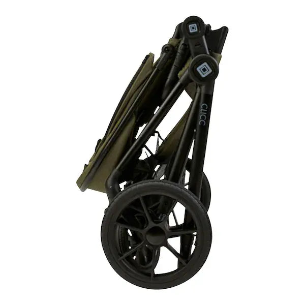 B-Ware Moon Clikk Kombikinderwagen Buggy Kinderwagen Moss Green Melange Faltbar Leicht