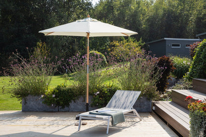 Garten Sonnenschirm Valenza – Ø250 cm in Schwarz oder Weiß