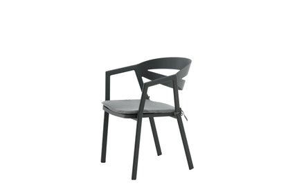 Gartenstuhl Sylt - aus Aluminium in Schwarz