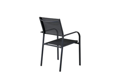 2er Set Gartenstuhl Ira - elegante schwarze Optik aus Aluminium