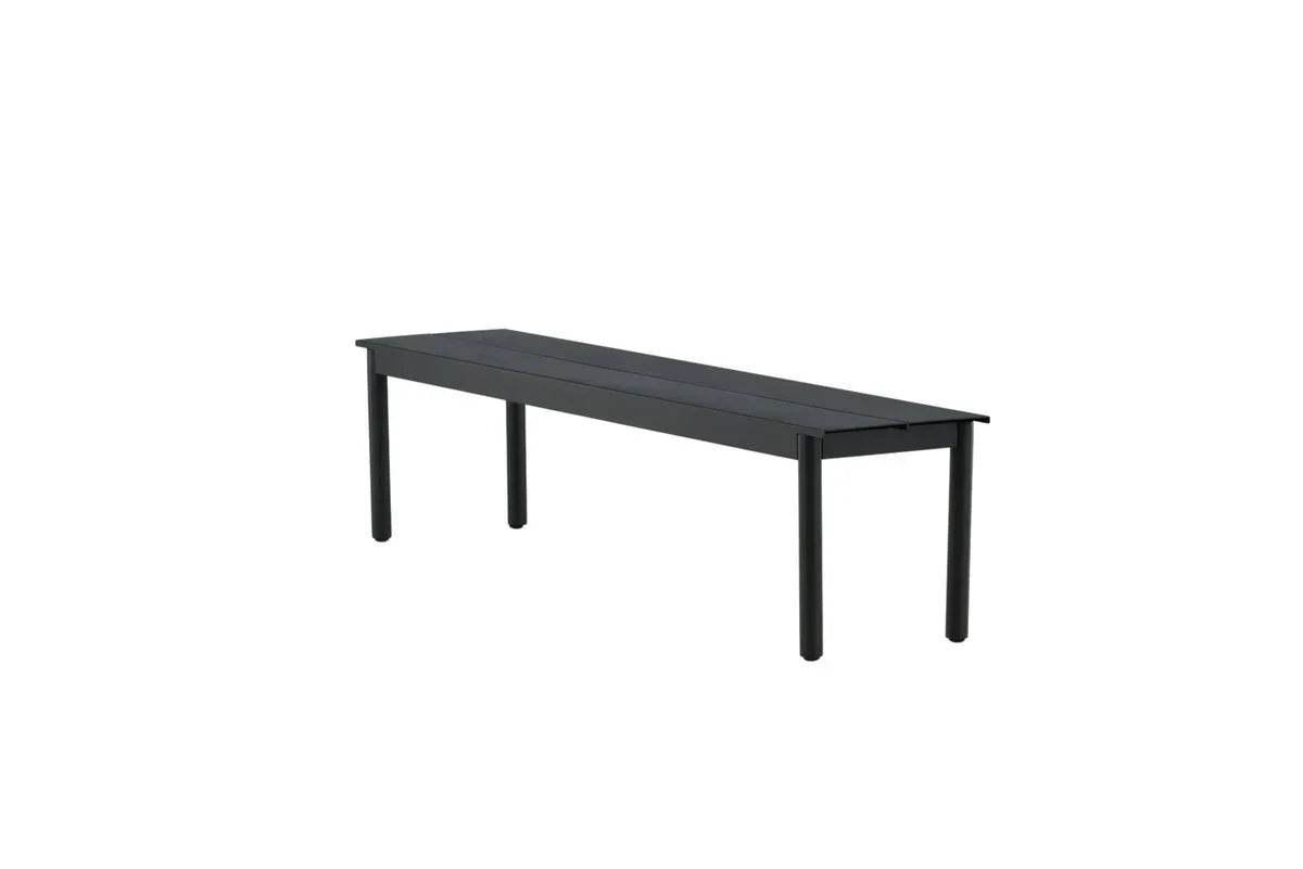 Gartenbank Egypt - aus robustem schwarzem Aluminium