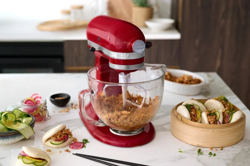 KitchenAid 4,8 L 5KSM175 Artisan Küchenmaschine Allrounderset mit Gemüseschneider+Fleischwolf+Spritzgebäckvorsatz