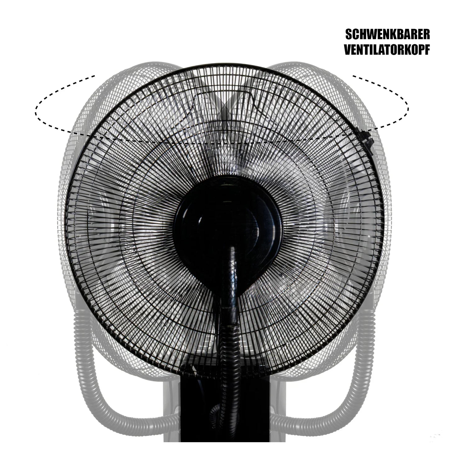 MAUK 16" Ventilator mit Sprüh - Nebel - Kühlung 80W