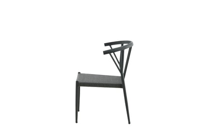 6er Set - Gartenstuhl Tina aus Rattan/Aluminium