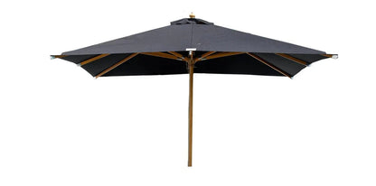 Sonnenschirm Narula – Ø300 cm in schwarzer quadratischer Form
