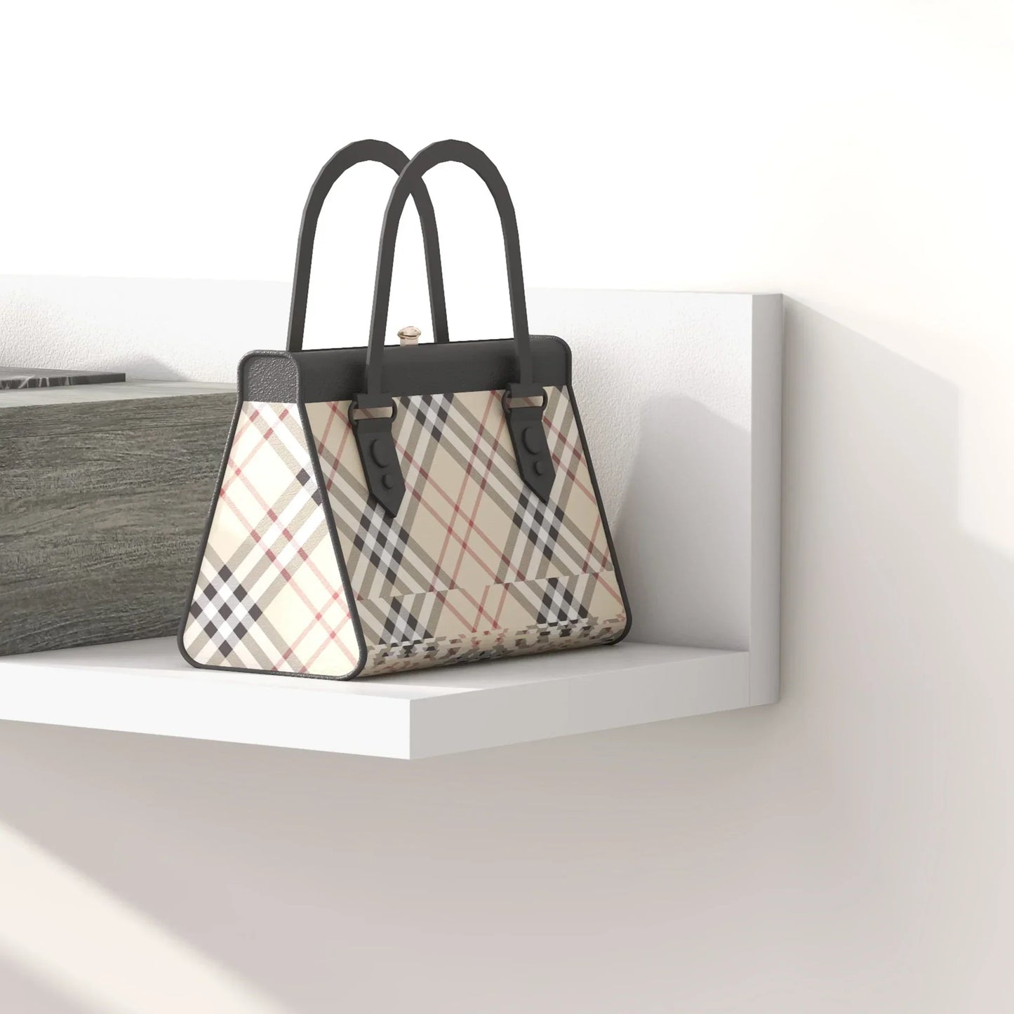 HOMCOM Flureinrichtungsset mit Spiegel und Schublade, Wandmontage, Moderner Stil 75x3,5x75 cm und 75x30,5x20 cm Grau und Weiß