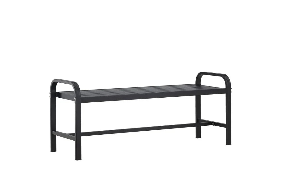 Gartenbank Cäsar - aus robustem, schwarzem Aluminium