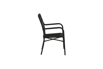 Gartenstuhl Tivaro - aus Rattan in Schwarz