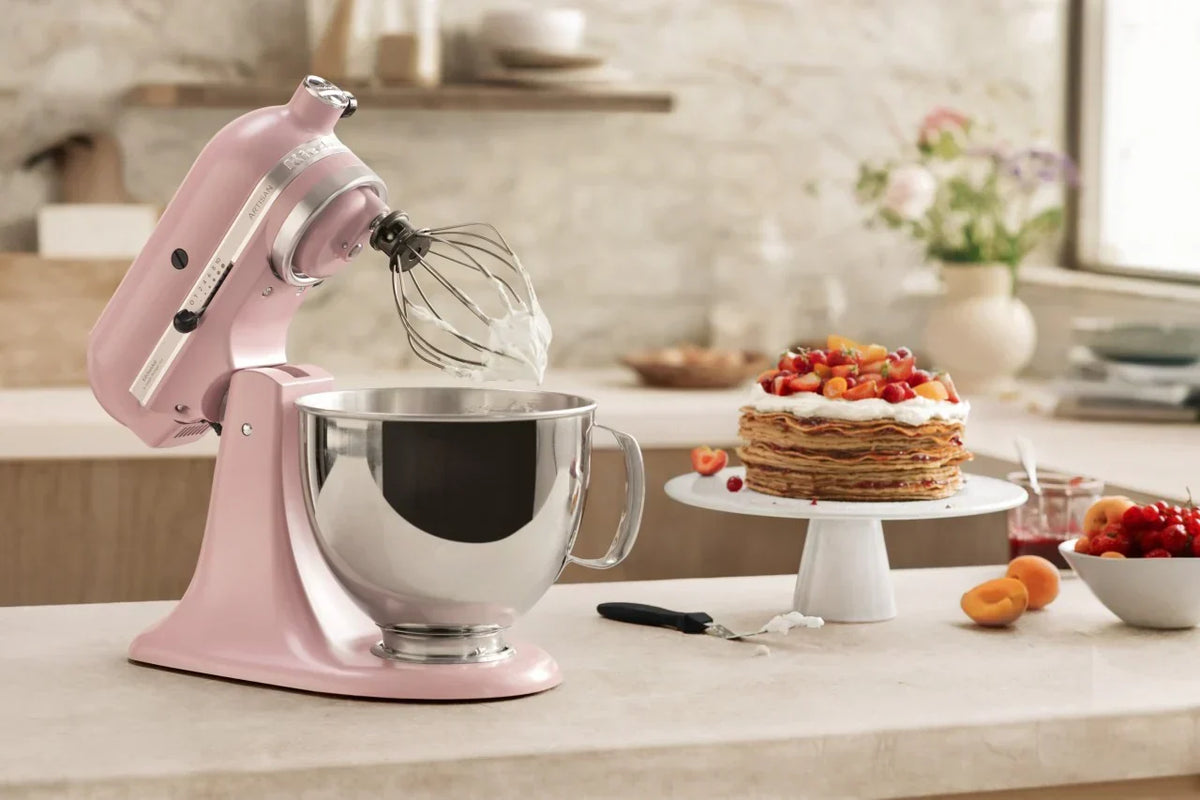 KitchenAid 4,8 L 5KSM175 Artisan Küchenmaschine Steellover mit Edelstahl-Werkzeugen