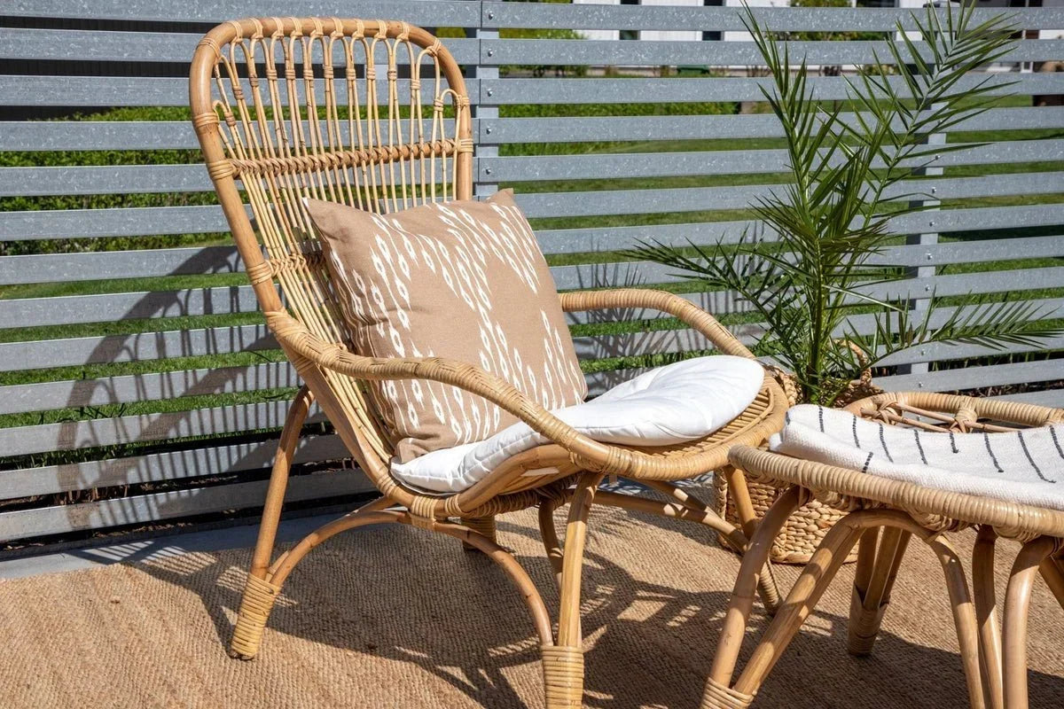 Gartenstuhl Elena - aus Rattan in Holzoptik