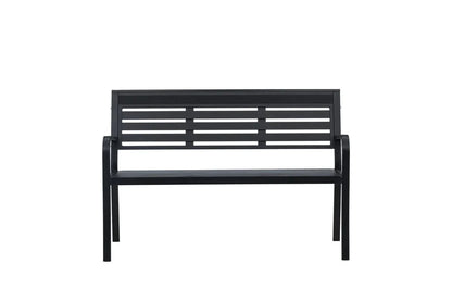 Gartenbank Mineral - Zeitloses Design aus schwarzem Aluminium