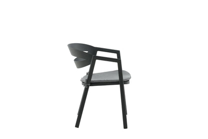Gartenstuhl Sylt - aus Aluminium in Schwarz