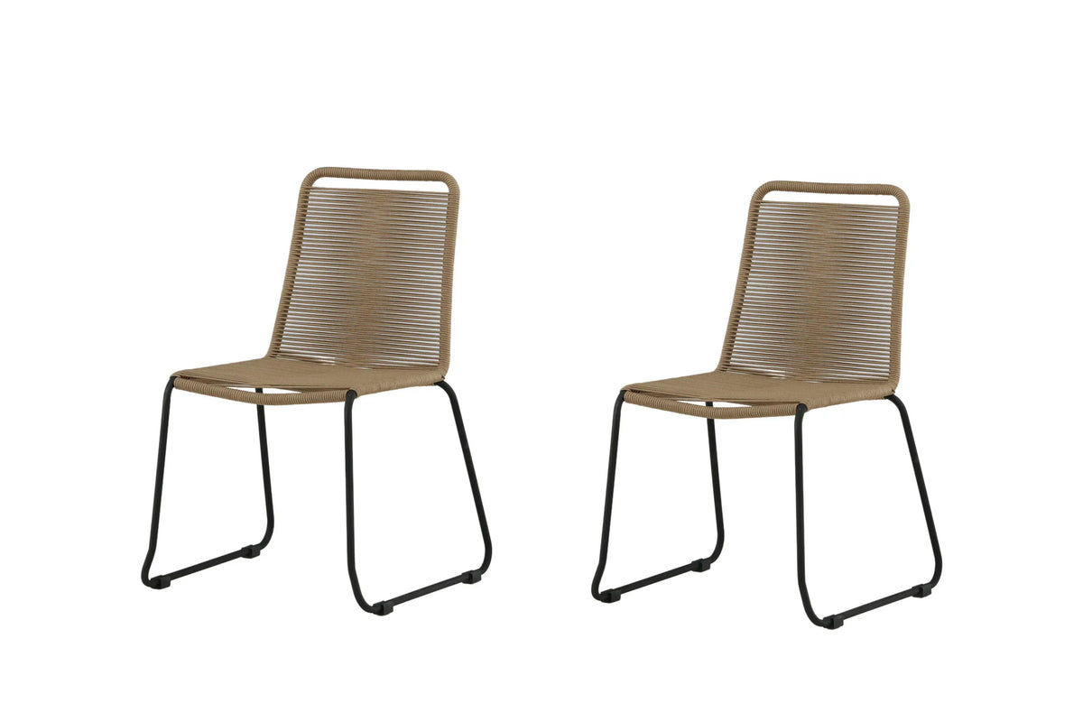 2er Set - Gartenstuhl Lina aus Metall/Polyester