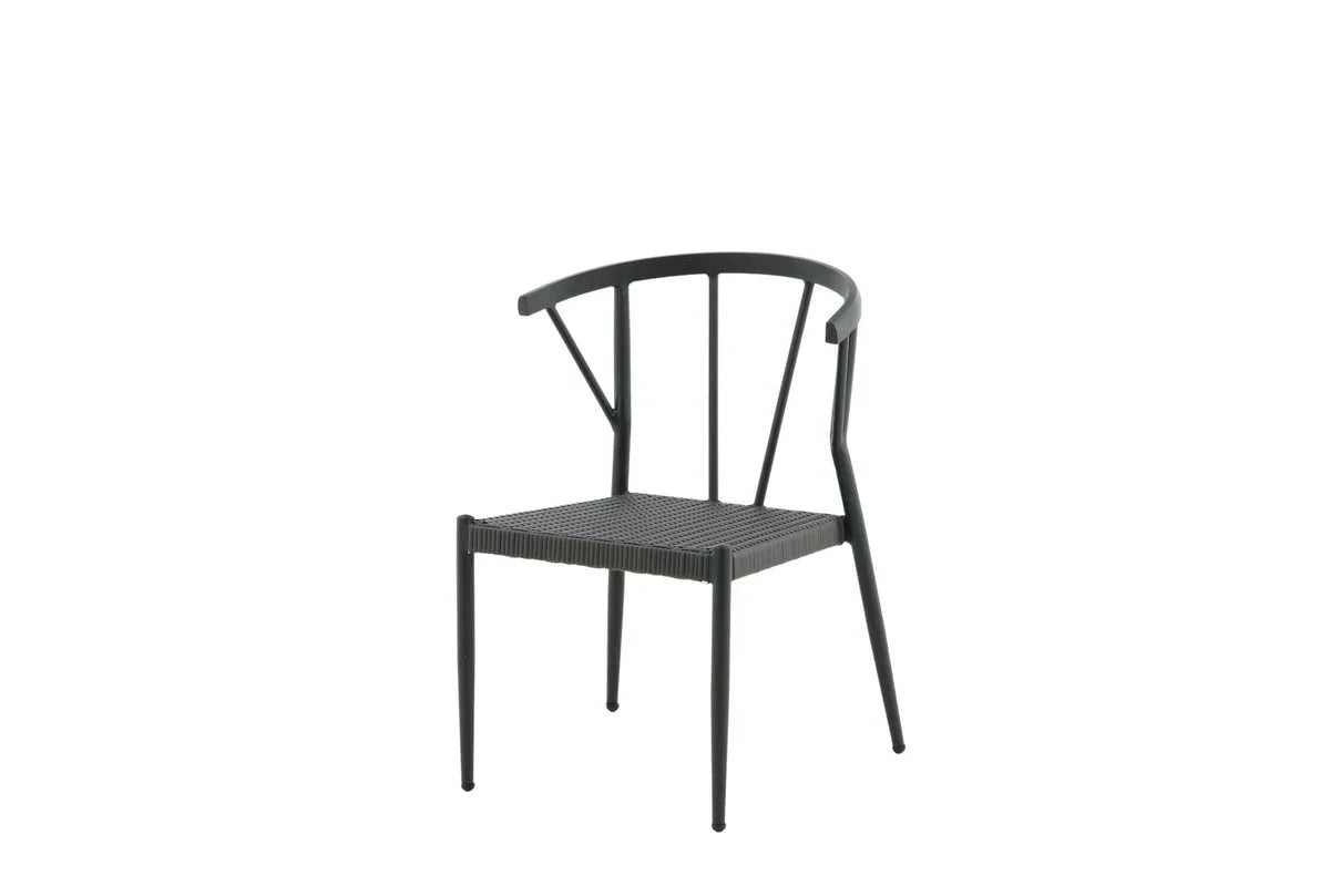 6er Set - Gartenstuhl Tina aus Rattan/Aluminium