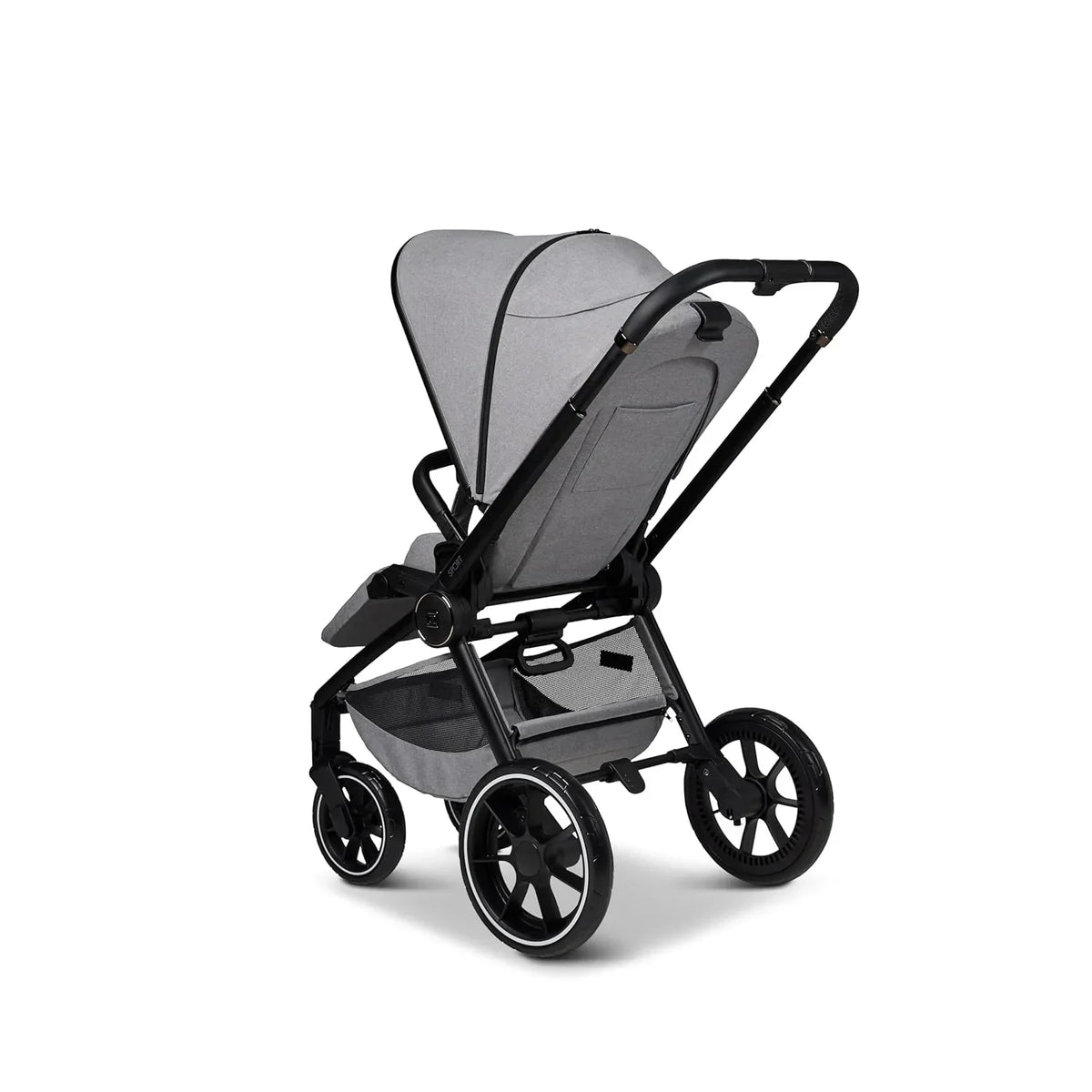 MOON SPORT stone/melange, Sportwagen-Buggy mit Liegefunktion, bis 22kg, UV-Schutz 50+, zusammenklappbar, großer Korb, Kollektion 2025