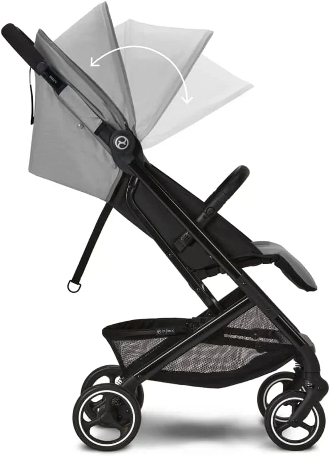 CYBEX Gold Beezy Kinderwagen mit Ein-Zug-Gurtsystem, von Geburt an bis ca. 4 Jahre (max. 22 kg), kompakt und ergonomisch, Lavagrau (Grau)