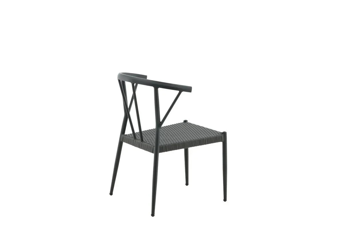 6er Set - Gartenstuhl Tina aus Rattan/Aluminium
