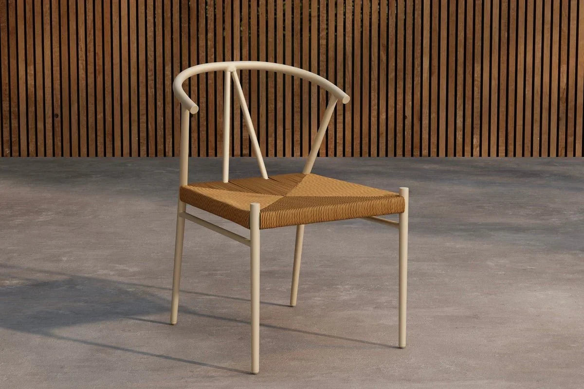 Gartenstuhl Cortina - Stahlgestell mit Rattan-Sitzfläche