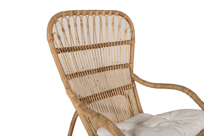 Gartenstuhl Elena - aus Rattan in Holzoptik