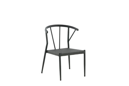 6er Set - Gartenstuhl Tina aus Rattan/Aluminium