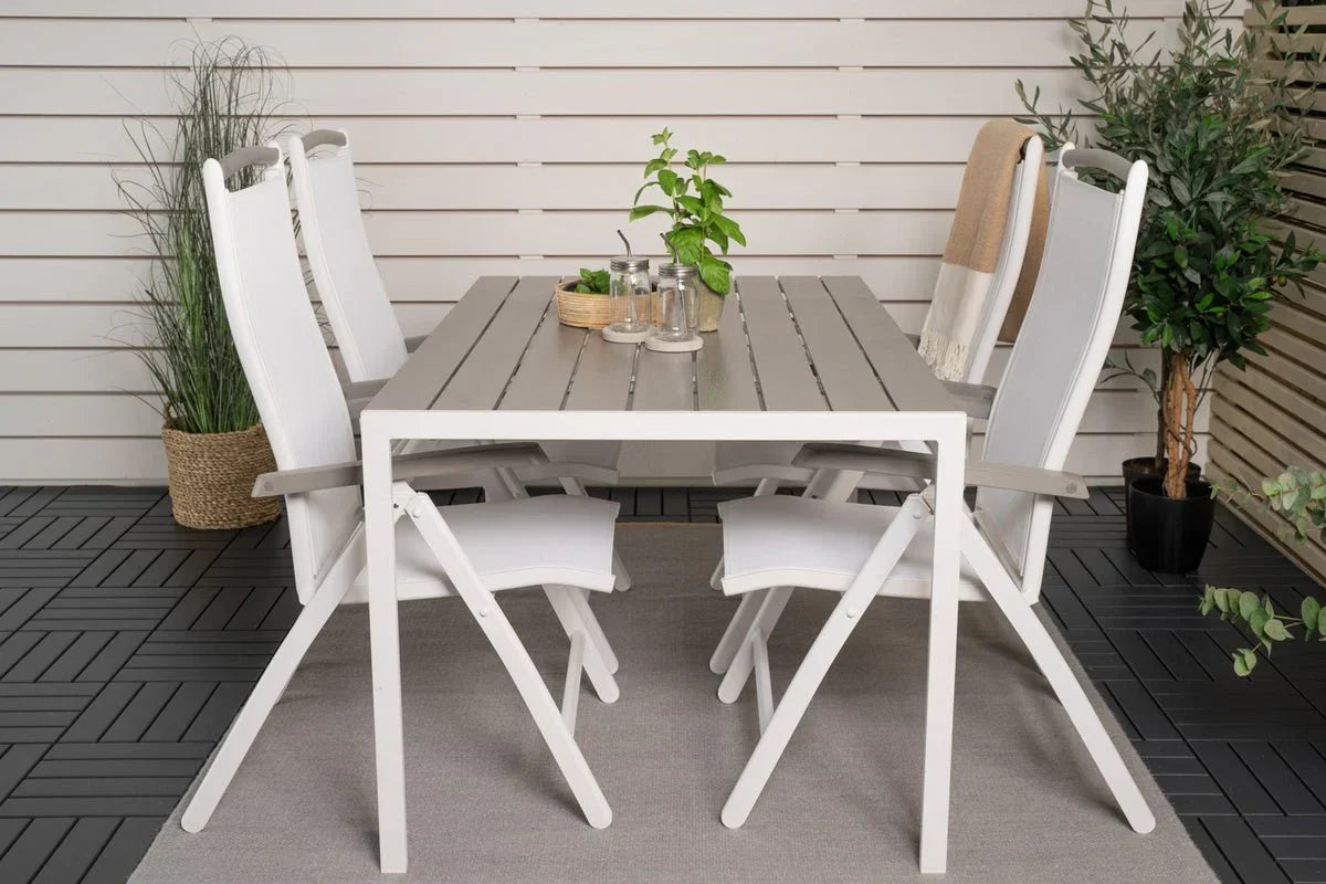 2er Set - Gartenstuhl Kara - Gestell aus Aluminium, verstellbar