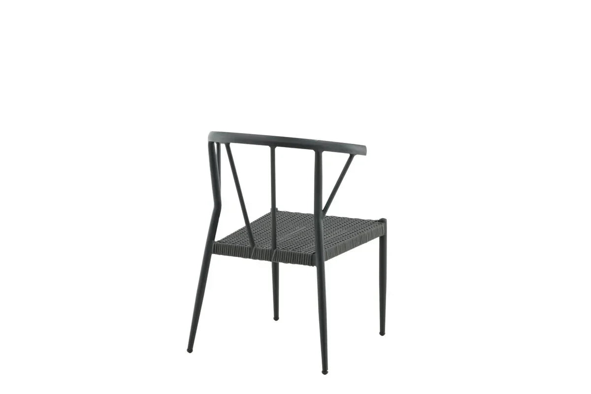 6er Set - Gartenstuhl Tina aus Rattan/Aluminium