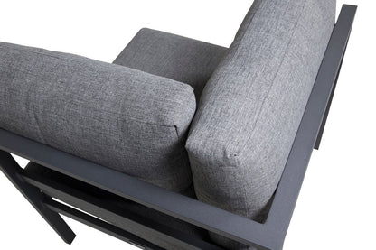 Gartenbank Eckmodul Nero - Aus Aluminium in Schwarz, Braun und Beige