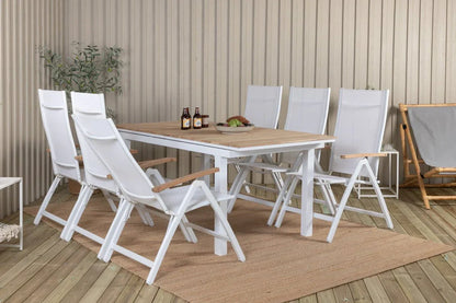 2er Set - Gartenstuhl GranCanaria aus Textilene/Aluminium in Schwarz, Weiß oder Beige