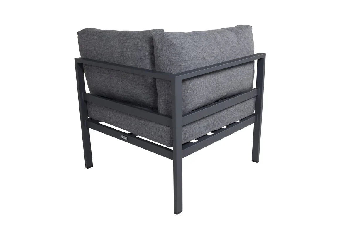 Gartenbank Eckmodul Nero - Aus Aluminium in Schwarz, Braun und Beige