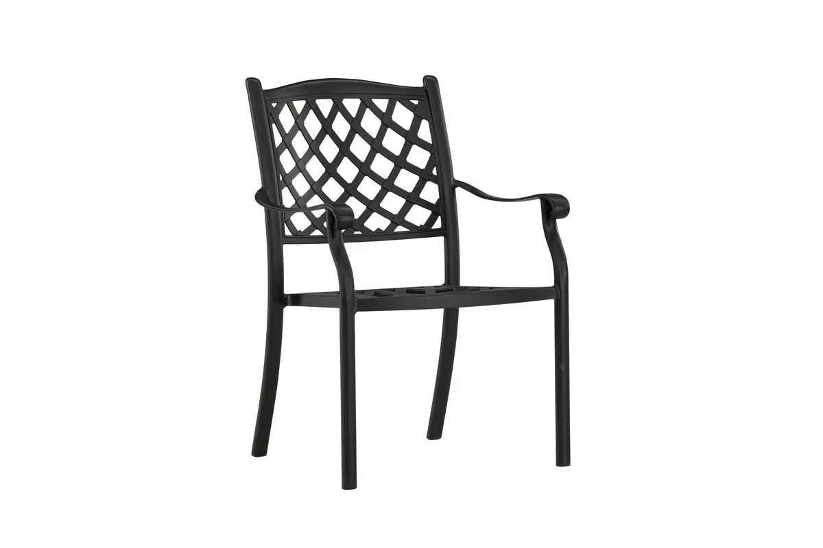 4er Set Gartenstuhl Auri - ein schlichter schwarzer Stuhl aus Aluminium