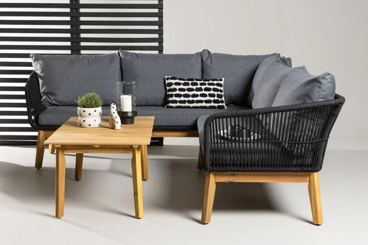 Garten Lounge Set Renavo – 2 teiliges Set aus Akazie & Polyester