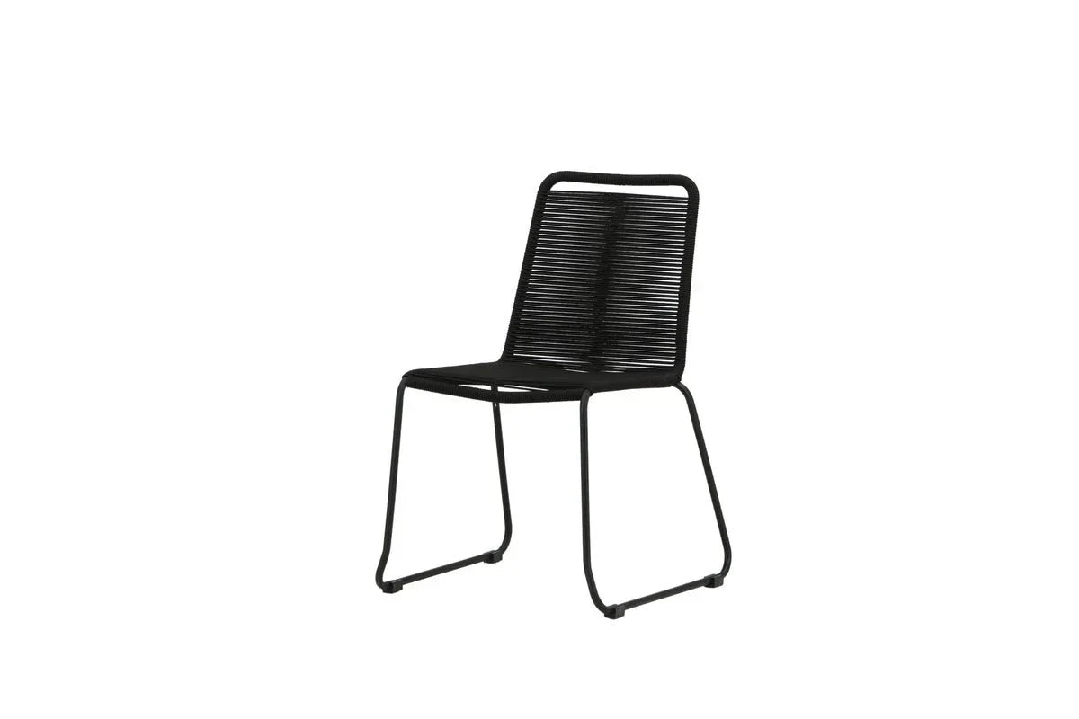 Gartenstuhl Mirava - in Schwarz mit Polyesterseil