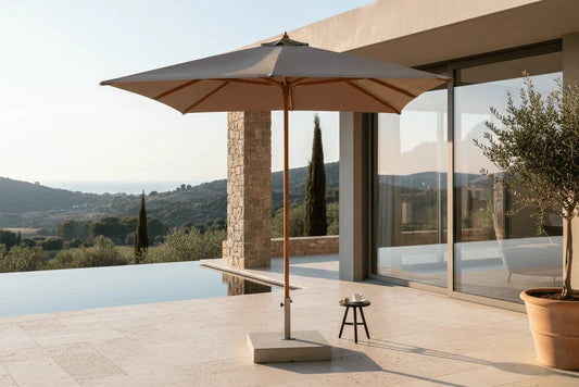 Ombrellone Toscana 300x300 con palo in legno