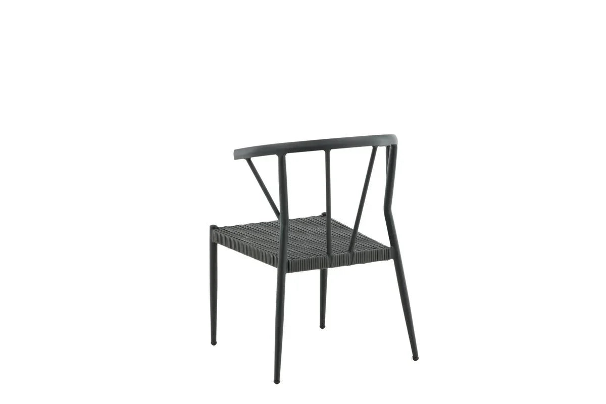 6er Set - Gartenstuhl Tina aus Rattan/Aluminium
