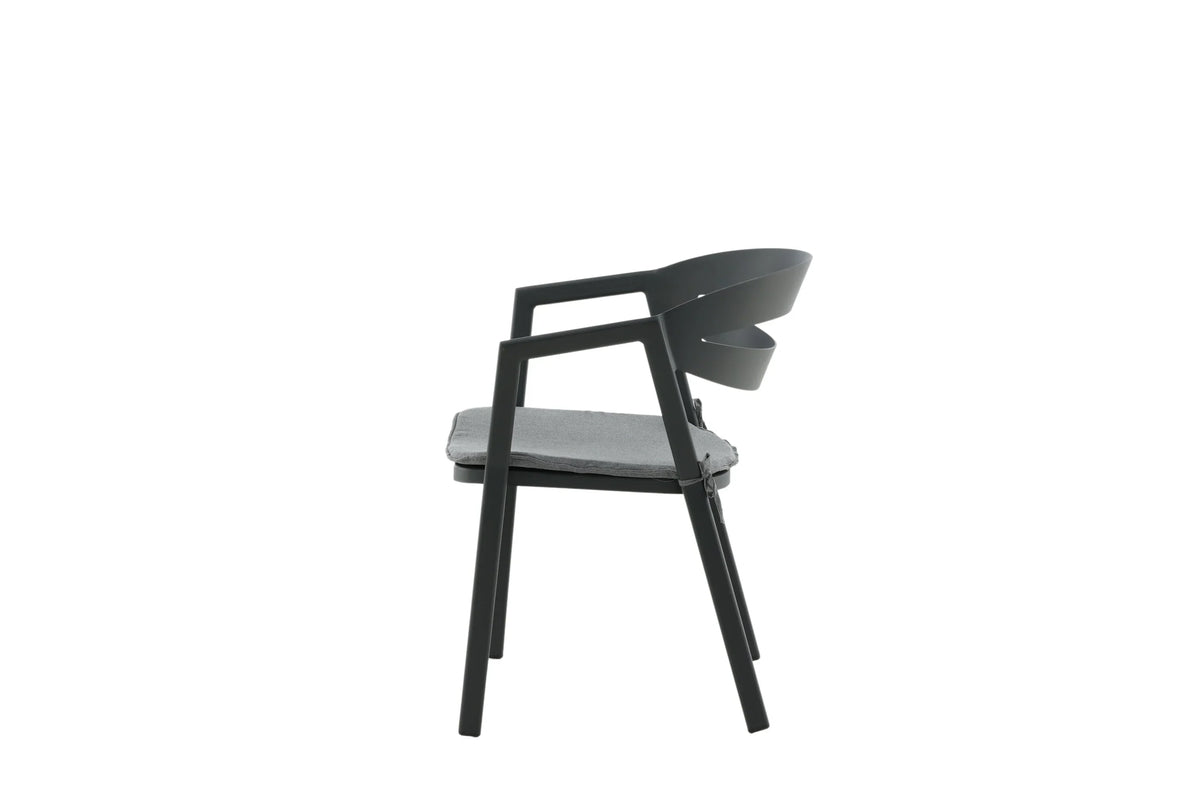 Gartenstuhl Sylt - aus Aluminium in Schwarz