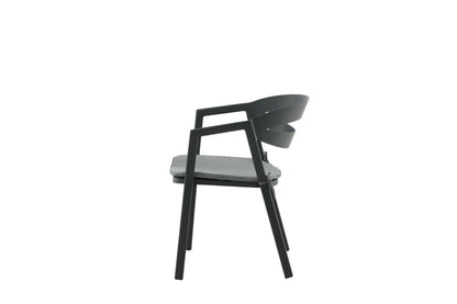 Gartenstuhl Sylt - aus Aluminium in Schwarz