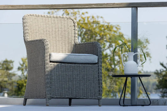 2er Set - Gartenstuhl London aus synthetischem Rattan