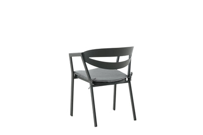 Gartenstuhl Sylt - aus Aluminium in Schwarz